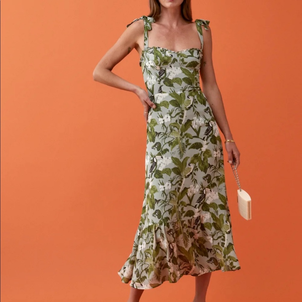 Reformation Nikita Midi Dress - Tropical Print